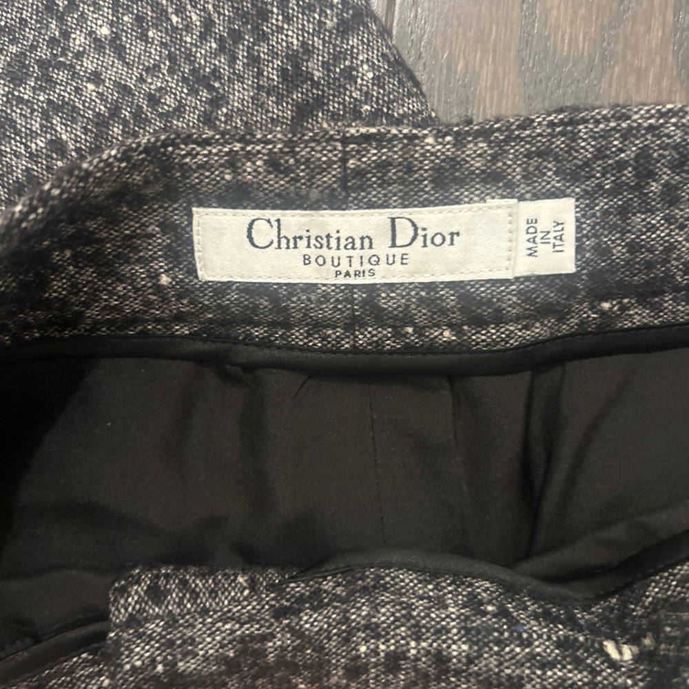 christian dior Women’s Paris wool pants Size 2 Small Black White gray Pattern - Picture 7 of 8